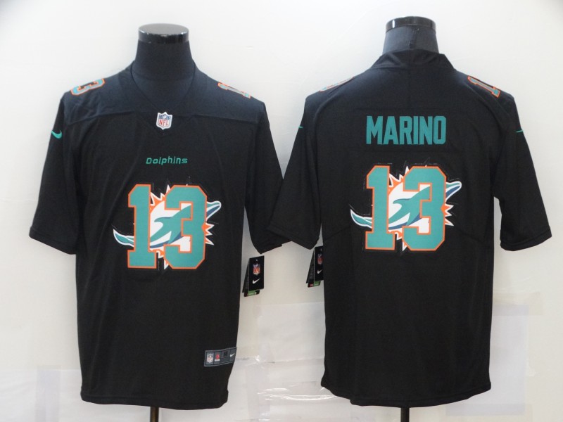 Men's Miami Dolphins #13 Dan Marino Black Alternate Jersey